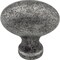 Jeffrey Alexander 1-9/16" Overall Length Distressed Antique Silver Football Lyon Cabinet Knob 3991SIM - alternate 4